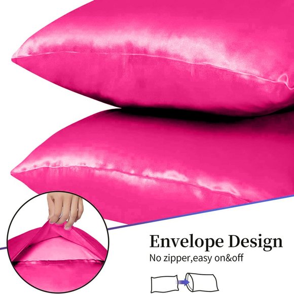 Oussum Silk Soft and Comfortable Pillow Case Cover for Hair and Skin Set of 2 - Picture 7 of 11